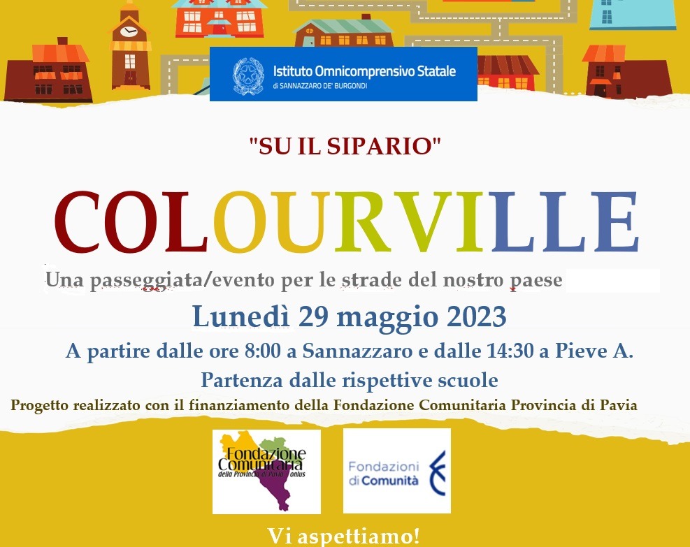 PROGETTO “SU IL SIPARIO” – I.O. Sannazzaro e Fondazione Comunitaria PV con Il Mondo di TELS